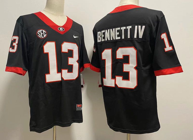 Men Georgia Bulldogs 13 Bennett IV Black 2024 Nike Vapor NCAA Jersey